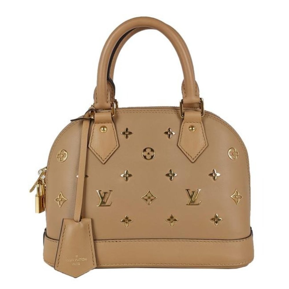 SOLD Louis Vuitton Alma Metal Monogram Bb Brown Camel Leather Satchel - Picture 1 of 9